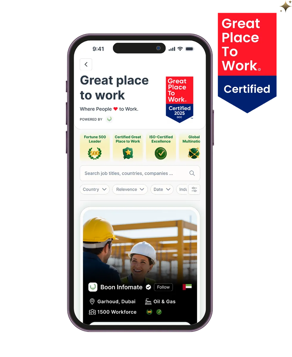 Employer showcasing culture